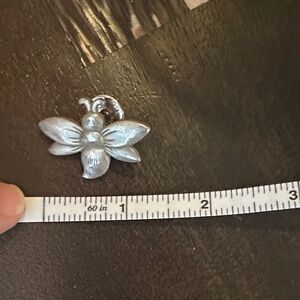 Longaberger Silver Bee Charm Brooch Pin